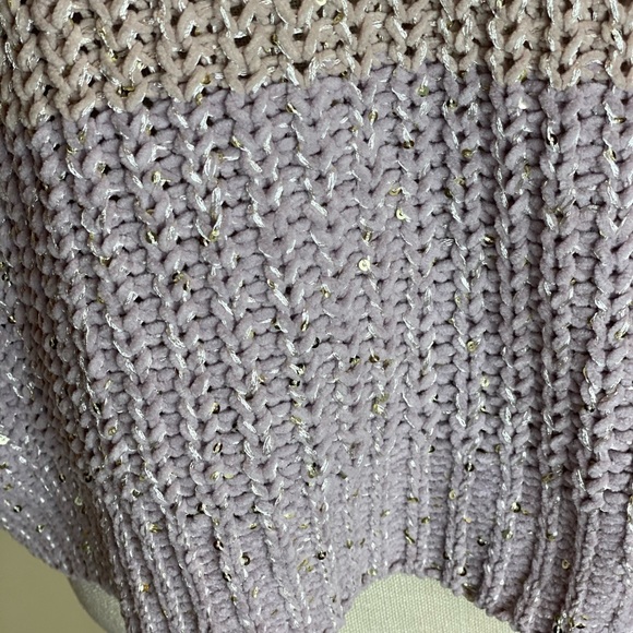 STORIA l/s sequin sweater multi print. Size: S - Picture 5 of 13